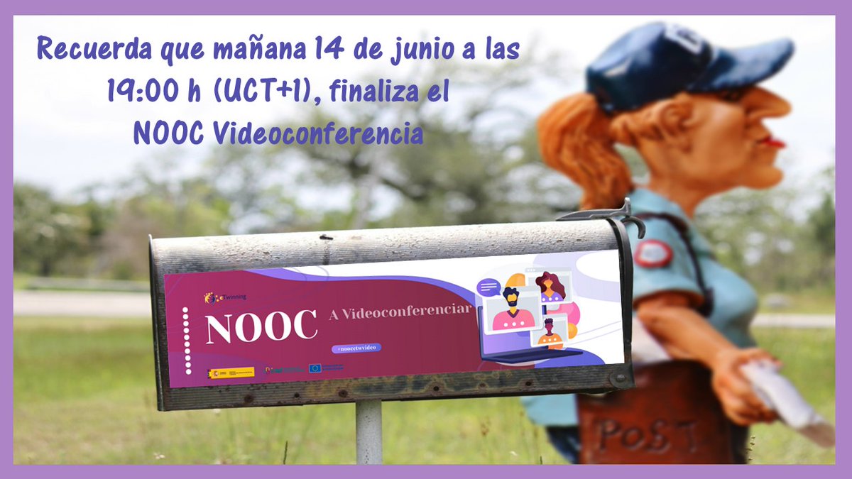 📢¡Mañana finaliza el NOOC #noocetwvideo A "videoconferenciar" en <a href="/eTwinning_es/">eTwinning España</a>!
👏¡Todavía estás a tiempo de completar el reto y conseguir tu insignia digital!
✏️¡Inscripciones abiertas!, te esperamos
📆Hasta el 14 de junio
💻enlinea.intef.es/.../course-v1:…...
<a href="/educaINTEF/">Educación INTEF</a>