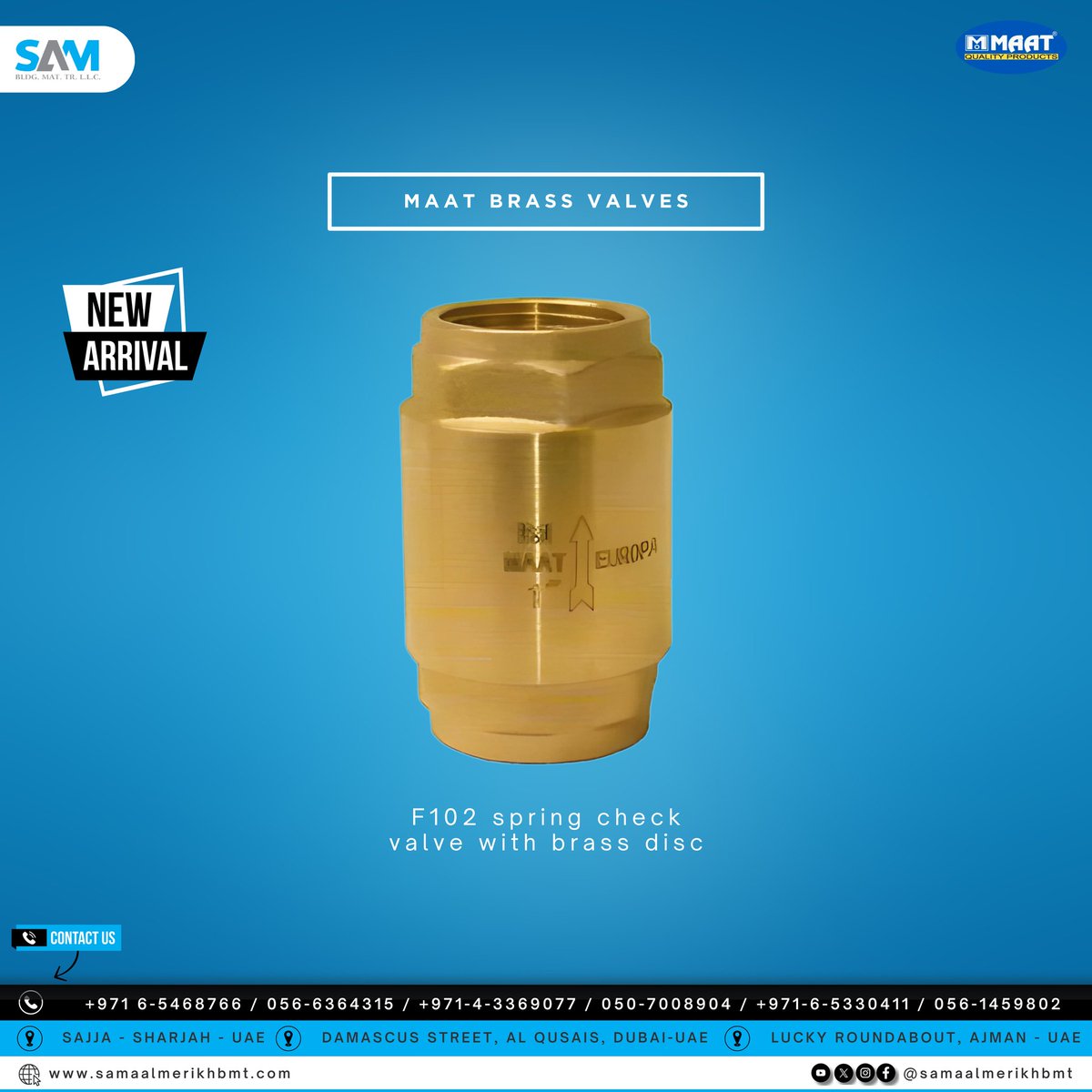 samaalmerikhbmt's tweet image. Discover our top-quality valves, including  F102, F201B MM, and F201B spring check valves with brass discs. Ideal for hydraulic, pneumatic, and heating plants, these valves can be installed in any position: horizontal, vertical, or oblique. 
#springcheckvalve #brassdisc #shopnow