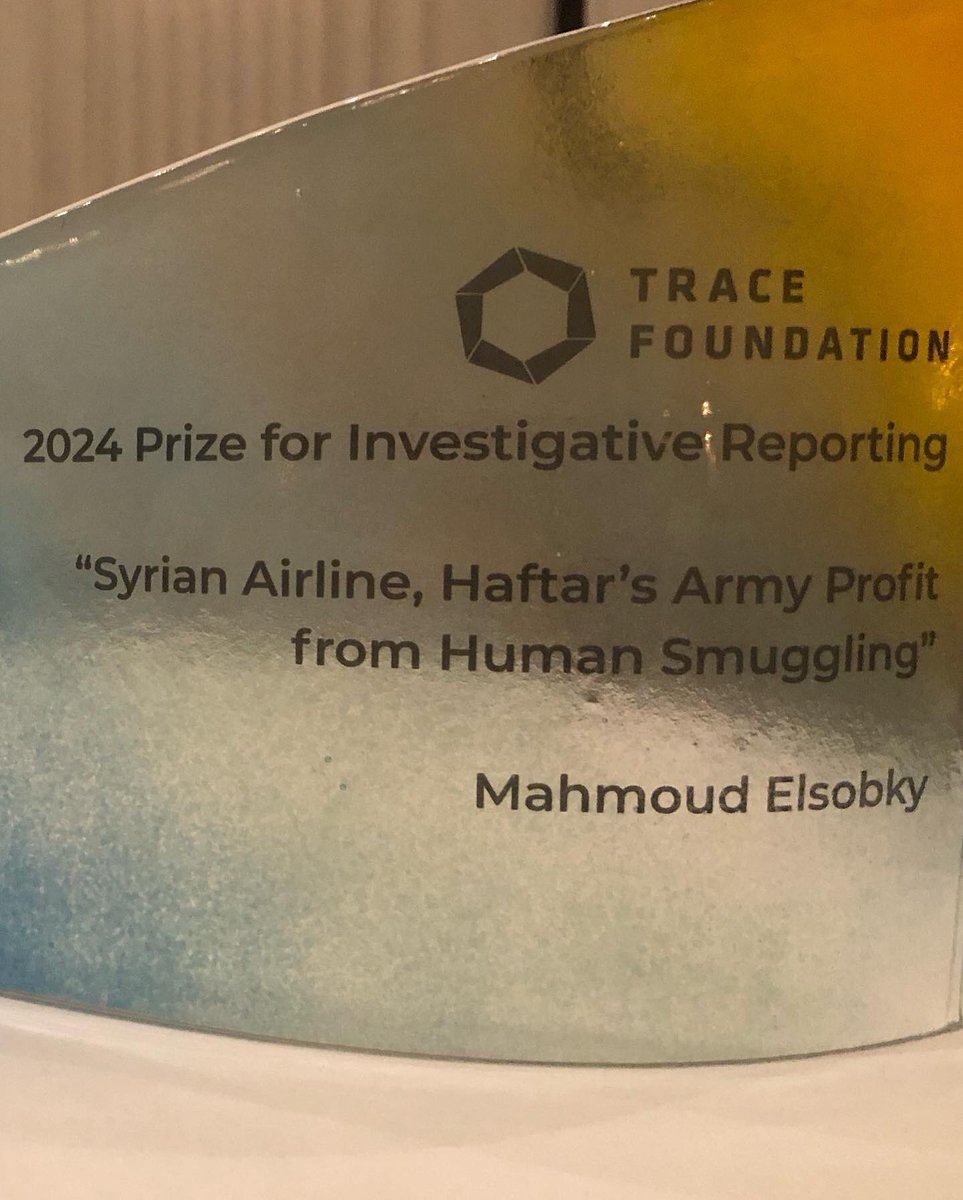 Mahmoud Elsobky (@elsobkymahmoud_) on Twitter photo I am thrilled to announce winning the prestigious “Trace Prize for Investigative Reporting” after competing with hundreds of international journalists.
<a href="/ARIJNetwork/">Arab Reporters for Investigative Journalism</a> <a href="/The_NewArab/">The New Arab</a> <a href="/TNA_Investigate/">The New Arab Investigations</a> <a href="/AnasAmbri/">Anas Ambri</a> <a href="/andreaglioti/">andrea glioti</a> I am thrilled to announce winning the prestigious “Trace Prize for Investigative Reporting” after competing with hundreds of international journalists.
<a href="/ARIJNetwork/">Arab Reporters for Investigative Journalism</a> <a href="/The_NewArab/">The New Arab</a> <a href="/TNA_Investigate/">The New Arab Investigations</a> <a href="/AnasAmbri/">Anas Ambri</a> <a href="/andreaglioti/">andrea glioti</a>