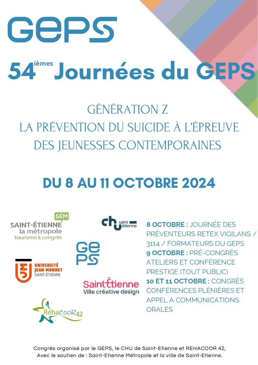 Le programme complet des 54èmes journées du Geps est disponible !
gepscongres.com