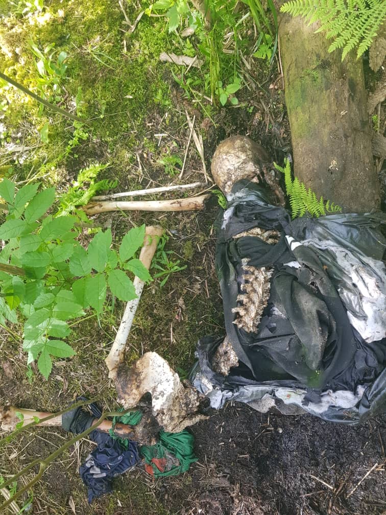 Bez znieczulania i zamazywania rzeczywistości.
Jedna z wielu ofiar na pograniczu PL/BY. To akurat białoruska strona.
Zdjęcie zrobione przez cudzoziemców. Jest i wideo. Na te szczątki natknął się też migrant, który w moim reportażu mówi, że widział nie tylko tego trupa.