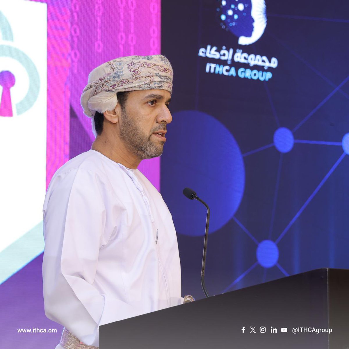 ITHCA GROUP | مجموعة إذكاء (@ithcagroup) on Twitter photo شارك المهندس سعيد المنذري الرئيس التنفيذي لمجموعة إذكاء بكلمة رئيسية في افتتاح أعمال مؤتمر وجوائز مسقط ديلي للأمن السيبراني والخدمات السحابية ٢٠٢٤، والذي ركز على استكشاف أحدث الإتجاهات والتطورات، في مجال الأمن السيبراني والخدمات السحابية.
<a href="/muscat_daily/">Muscat Daily</a> شارك المهندس سعيد المنذري الرئيس التنفيذي لمجموعة إذكاء بكلمة رئيسية في افتتاح أعمال مؤتمر وجوائز مسقط ديلي للأمن السيبراني والخدمات السحابية ٢٠٢٤، والذي ركز على استكشاف أحدث الإتجاهات والتطورات، في مجال الأمن السيبراني والخدمات السحابية.
<a href="/muscat_daily/">Muscat Daily</a>