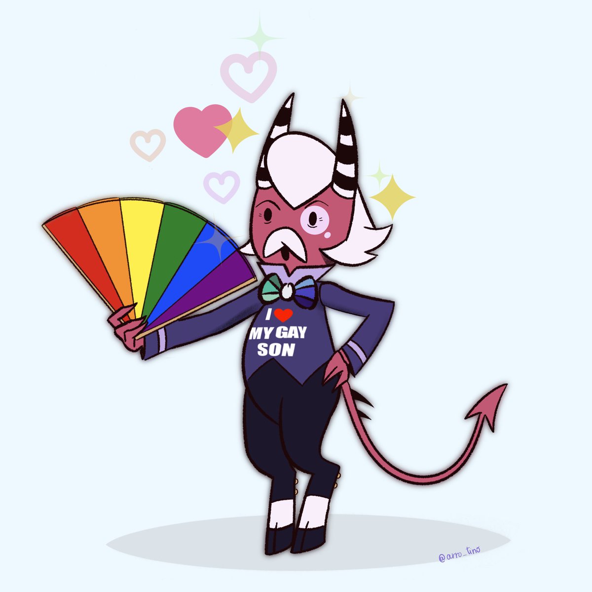 arro_tino's tweet photo. Happy Pride month! 🏳️🌈
#HelluvaBoss #Stolitz #HelluvaBossButler https://t.co/czMgDzK2nj