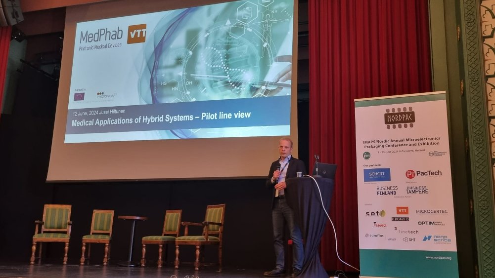MedPhab Pilot Line (@medphab) on Twitter photo Yesterday, Jussi Hiltunnen (<a href="/VTT/">VTT</a>) presented Medphab during The 2024 IMAPS Nordic Microelectronics Packaging Conference and Exhibition, NordPack.
<a href="/photonics21/">Photonics21</a> #photonics #medicaldevices #medtech <a href="/photonicseu/">PhotonicsEU</a> Yesterday, Jussi Hiltunnen (<a href="/VTT/">VTT</a>) presented Medphab during The 2024 IMAPS Nordic Microelectronics Packaging Conference and Exhibition, NordPack.
<a href="/photonics21/">Photonics21</a> #photonics #medicaldevices #medtech <a href="/photonicseu/">PhotonicsEU</a>