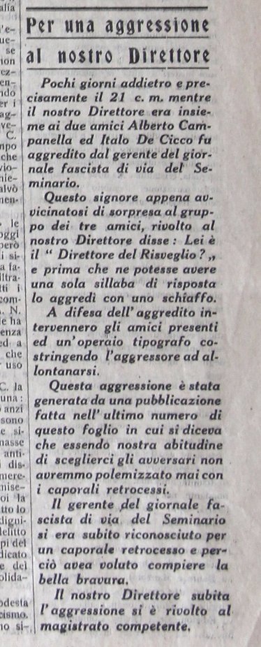 CSilRisveglio's tweet photo. Agosto 1924, la prima aggressione fascista al direttore e fondatore del giornale "Il Risveglio" Umberto Biancone. https://t.co/dwNcTkCns9