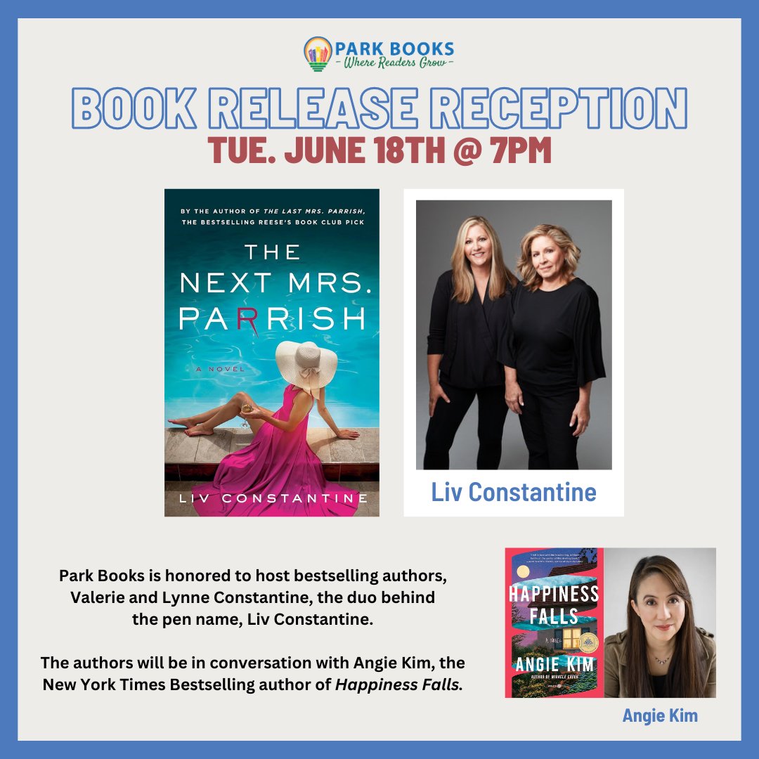 Maryland folks - love to see you at our launch this coming Tuesday with the fabulous <a href="/AngieKimWriter/">Angie Kim</a> ! Get your tickets here: parkbooksmd.com/events/34014
