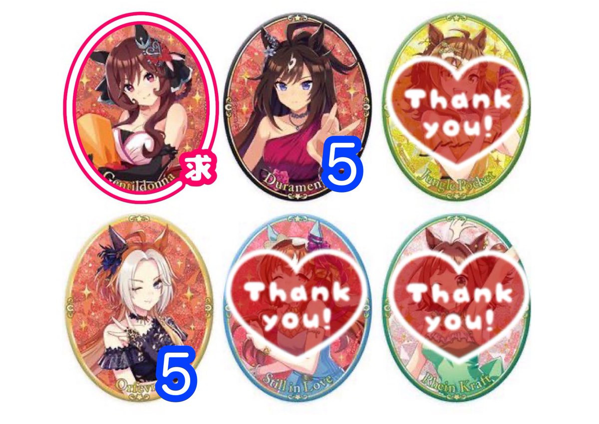 ジェンティルドンナ グリッター缶バッジ ウマ娘 3rd Anniversary ver