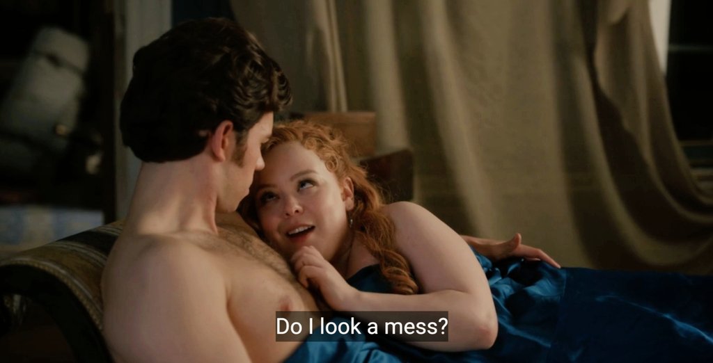 redfolklore_'s tweet photo. “Do I look like a mess?” she asked.
He nodded. “But you’re my mess,” he whispered. 
❤️🤏🏻
- Julia Quinn, Romancing Mister Bridgerton

#polin
#BRIDGERTON 
#bridgertons3 https://t.co/3O0fr9w7Sf