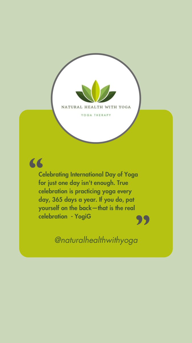 SoulStreamStdio's tweet photo. While celebrating International Day of Yoga is important, the true essence of celebration is practicing yoga every day, 365 days a year. If you’re doing that, give yourself a pat on the back—that is the real celebration. - #YogiG

#NaturalHealthwithYoga #yogaeveryday #yogaday https://t.co/GooARWcNEw