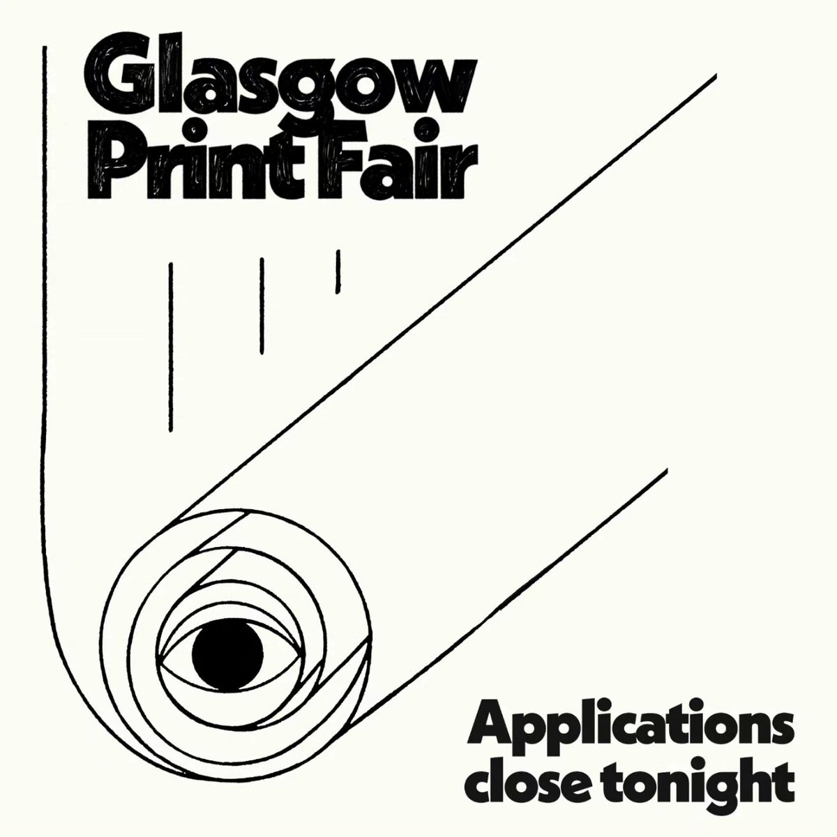 Applications for Glasgow Print Fair close tonight at midnight. Give your print friends a little nudge if they haven't applied already. Glasgowprintfair.co.uk