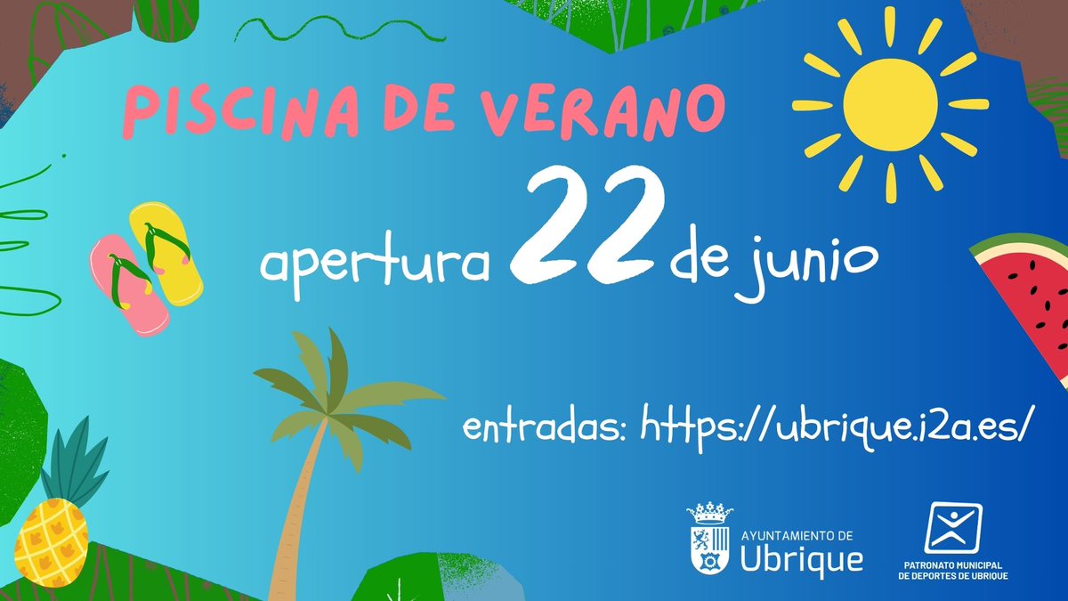 pmdubrique's tweet photo. 🆕Piscina de verano de @ubrique 
📅Apertura, 22 de junio 
🎟️Compra tus entradas en https://t.co/iBQEqHHxWX desde el 16 de junio y en @pmdubrique todo el verano desde 7 días antes
#sierradecadiz #veranoubrique #pueblosblancos #visitaubrique https://t.co/iwdcIVoa90
