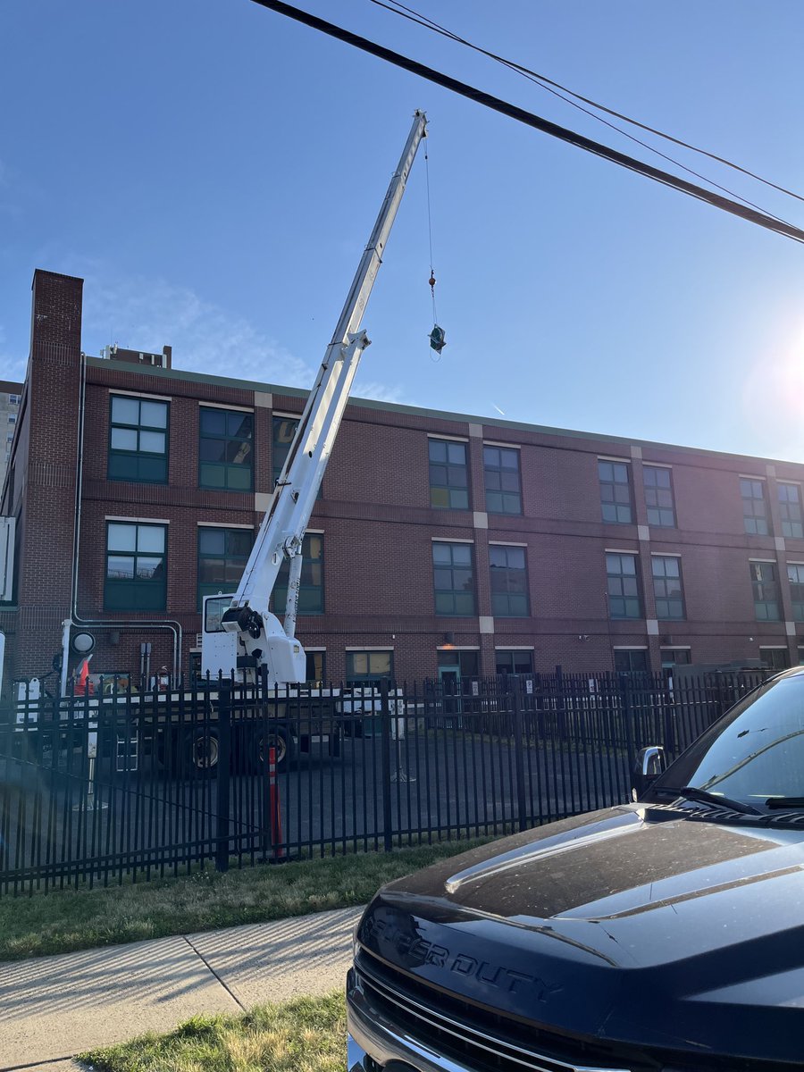 Early start to summer projects. ⁦<a href="/njsbgamo/">NJSBGAMO</a>⁩ Hutchins HVAC getting it done
