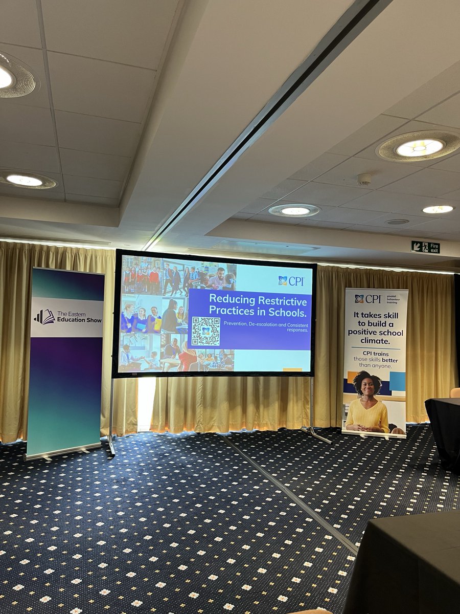 CPI_Ed's tweet photo. Huw's session on 'Reducing Restrictive Practices in Schools – Prevention, De-escalation, and Consistent Responses' is underway.
Some great thought-provoking discussions taking place already!
@RegionalEdShows @EdHuwcation #RegionalEdShows #EasternEdShow https://t.co/G4vrHvBJT0