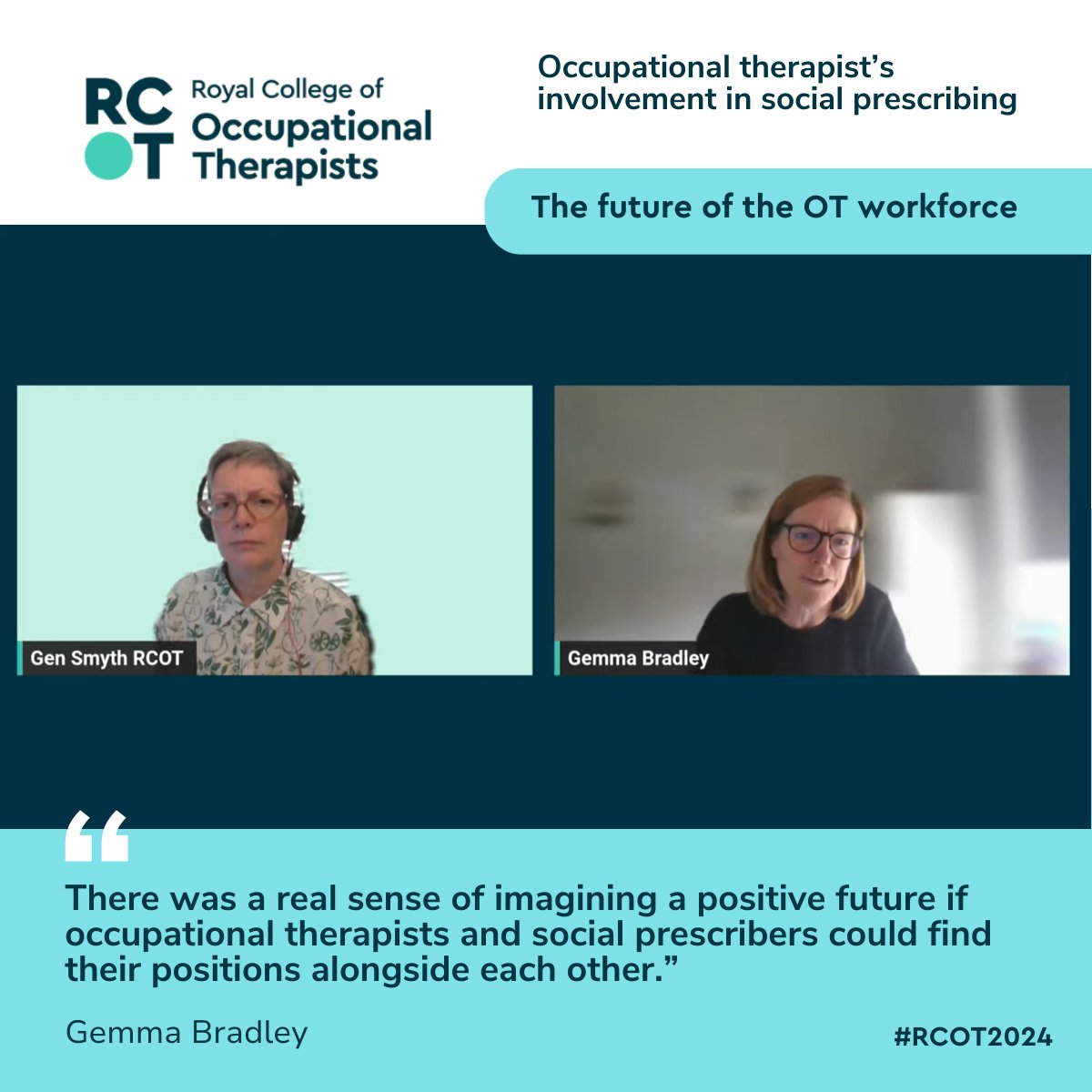Royal College of Occupational Therapists (@thercot) on Twitter photo Social prescribing is gaining traction in primary care and traditional medical models.
Gemma Bradley's (<a href="/OTNorthumbria/">OTNorthumbria</a>) study found that OTs have varying levels of involvement but a positive outlook on the future alongside social prescribing colleagues. #RCOT2024 Social prescribing is gaining traction in primary care and traditional medical models.
Gemma Bradley's (<a href="/OTNorthumbria/">OTNorthumbria</a>) study found that OTs have varying levels of involvement but a positive outlook on the future alongside social prescribing colleagues. #RCOT2024