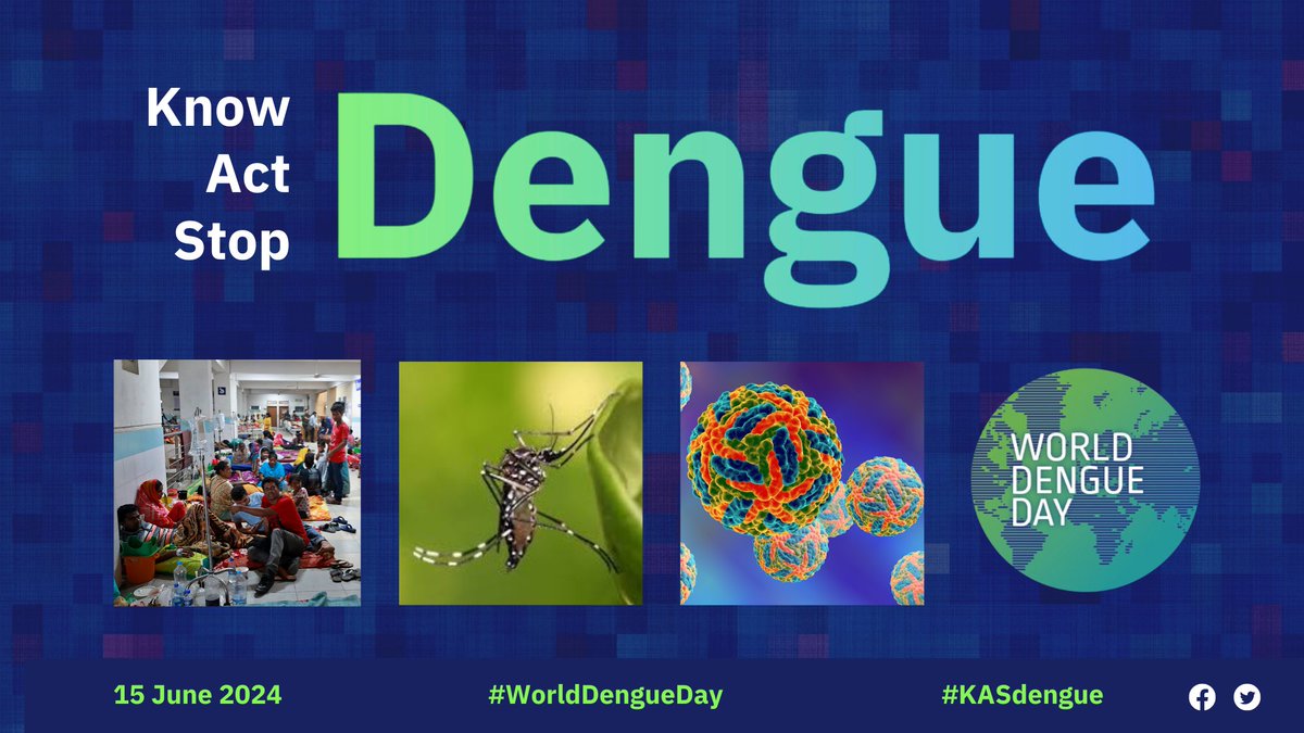 The countdown to #WorldDengueDay 2024 on June 15 has started! Let's join our voices to Know, Act and Stop #dengue as outbreaks of the fastest-growing mosquito borne disease reach unprecedented magnitudes worldwide. Find out more: isntd.org/world-dengue-d… #KASdengue #beatNTDs