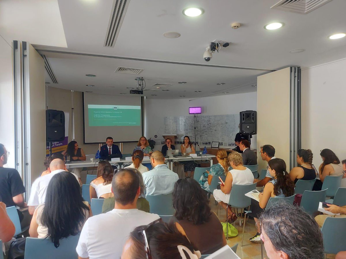 judit_rozsa's tweet photo. Successful launch of the call for Civil Society support by the🇪🇺 #AidProgramme for #TCc. Happy to see a great interest for the 4 strands, including for bicommunal actions. A vibrant civil society is key to fostering democracy and bringing communities together for #reunification. https://t.co/rKrb6DG9fA