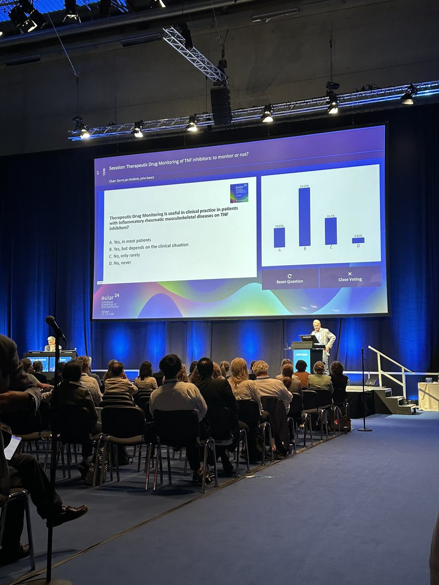 SQUEEZE (@squeeze_project) on Twitter photo Full house in room C.7 here at #EULAR2024 where SQUEEZE expert Silje <a href="/watterdal/">Silje Watterdal Syversen</a> is engaging in an interactive debate about the usefulness of therapeutic drug monitoring of #TNFinhibitors <a href="/REMEDY_center/">The REMEDY center</a> Full house in room C.7 here at #EULAR2024 where SQUEEZE expert Silje <a href="/watterdal/">Silje Watterdal Syversen</a> is engaging in an interactive debate about the usefulness of therapeutic drug monitoring of #TNFinhibitors <a href="/REMEDY_center/">The REMEDY center</a>