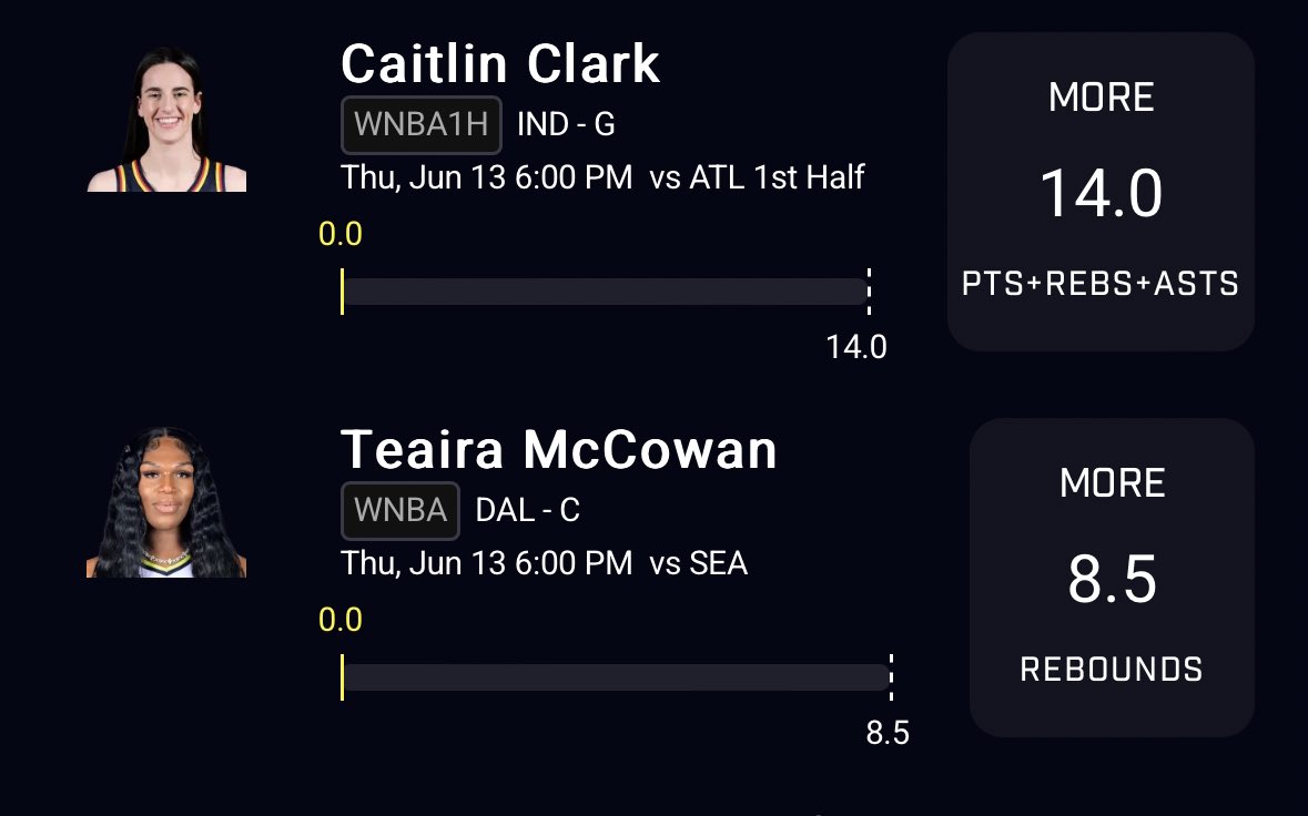 ClipSetNBA's tweet photo. PRIZEPICKS WNBA PLAY ☢️🍀
Let’s CASH another 1H banger ✅ Who tailed yesterday?💰
BOL to everyone 🙏
#PrizePicks #gamblingX #MLBpicks
#PrizePicksNBA #NBAPicks #NBAPlayoffs #NBAX #NBAFinals #WNBApicks
#NBA2H #WNBA #prizepicksprops
#gamblingtwitter #WNBAbets https://t.co/krN6v1j4ln