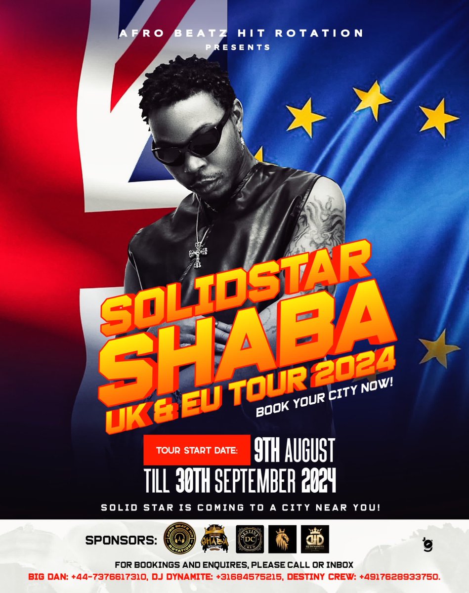 Am excited to announce my SHaBA UK and EU tour coming to a city near you from 9th Aug-30th September.
Book your city now.