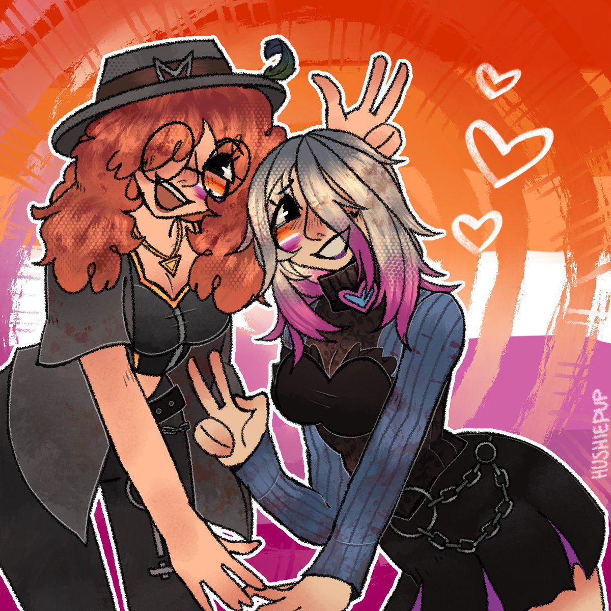 hushiepup's tweet photo. WOOO LETS GO LESBIANS!!

#sableward #mikaelareid #dbd #dbdfanart #dbdart #dbdpride #pride #lesbian #pridemonth #deadbydaylight #intotherainbow https://t.co/KfMPDxVIbu