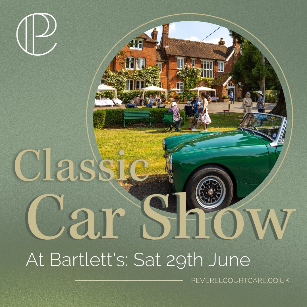It's nearly here! Our annual Classic Car Show at Bartlett’s is always a hit with our residents and locals. Our neighbours, wider community and car enthusiasts are welcome to join us. Find out more: peverelcourtcare.co.uk/bartletts-resi… #Aylesbury #Buckinghamshire #vintagecars #classiccars