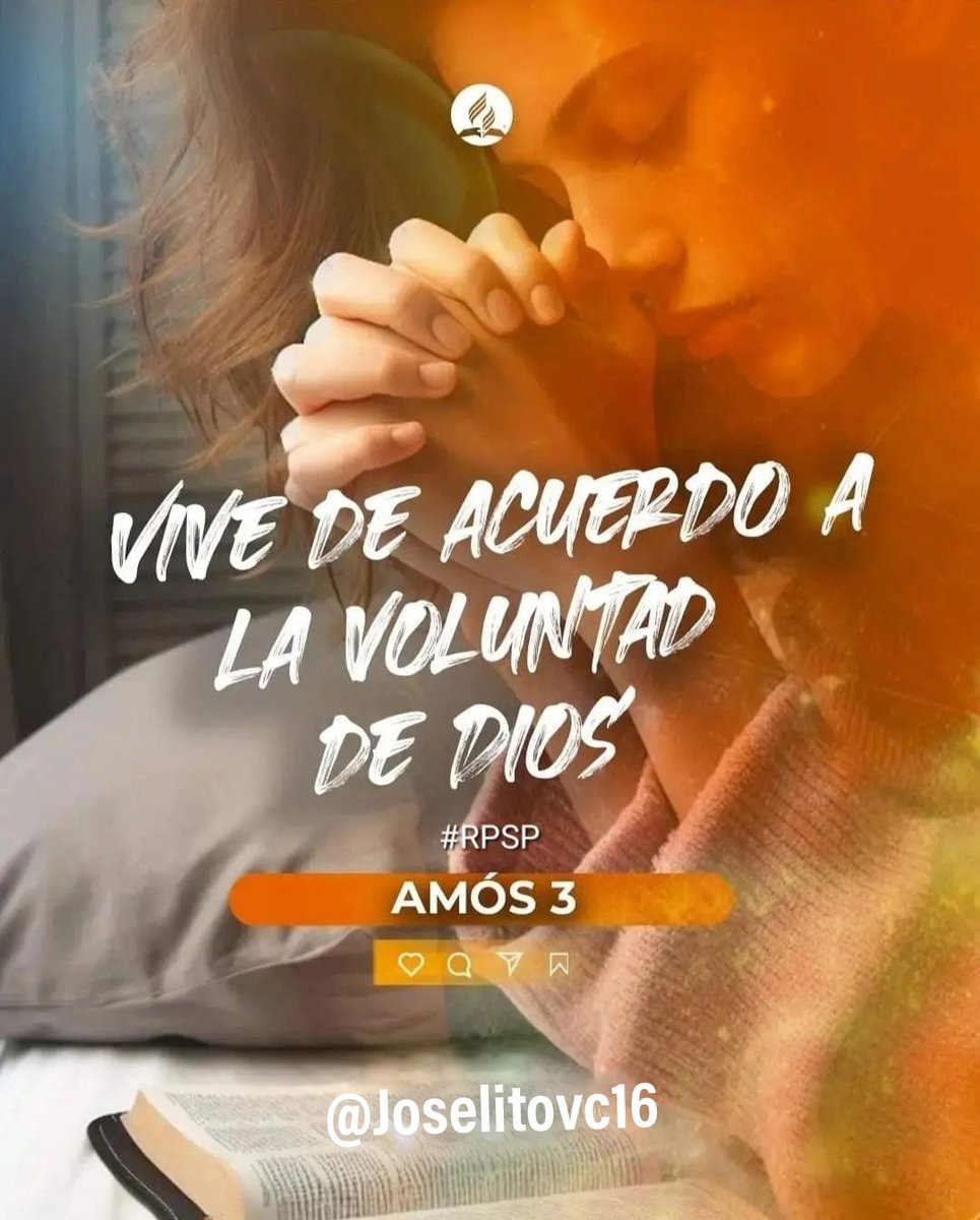 Joselitovc16's tweet photo. #Amos3 Dios advierte a Israel sobre su inminente juicio por sus injusticias y desobediencia. Al leer las Escrituras y meditar en ellas llegamos a conocer su tierno y amoroso carácter, este impresiona el corazón y lo moldea.#rpsp #PrimeroDios #Adventistas #YoVoy 📖 🛐 🙏 🤗 https://t.co/Kh1XP7KYt0