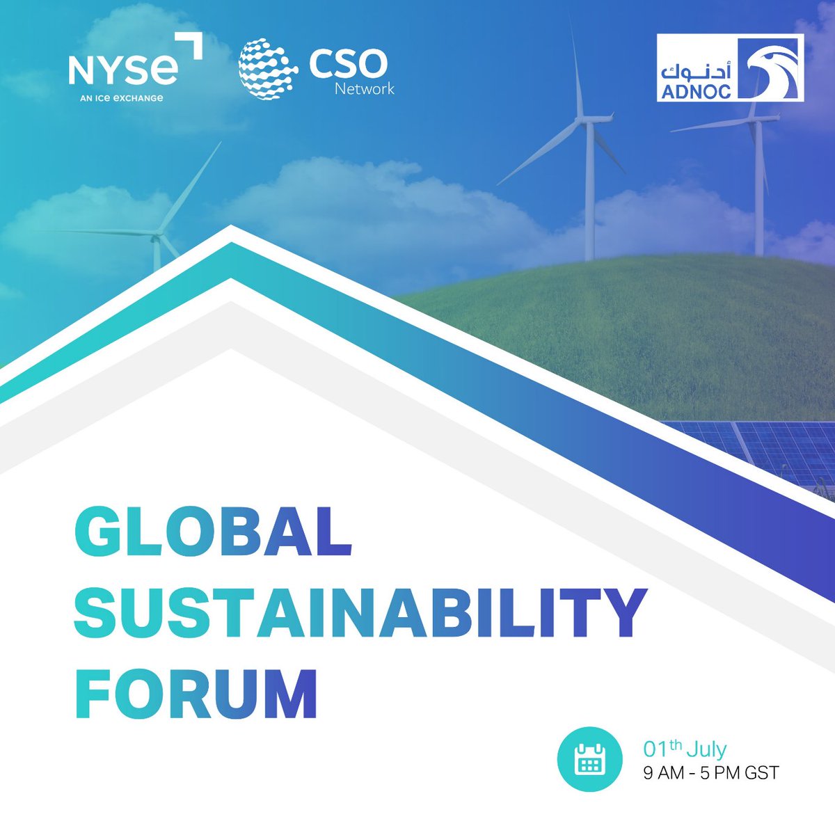Posterity_Inst's tweet photo. On July 1st, @ADNOCGroup , CSO Network, and the @NYSE will host an inspiring event at the Abu Dhabi Energy Center. 

🔗Check the Agenda and Register now: https://t.co/jPpQ2ZKyXq

#GlobalSustainabilityForum #ADNOC #MENASustainability #CSONetwork #ClimateTech @ICE_Markets  
@wef https://t.co/lMa1rQtpbZ