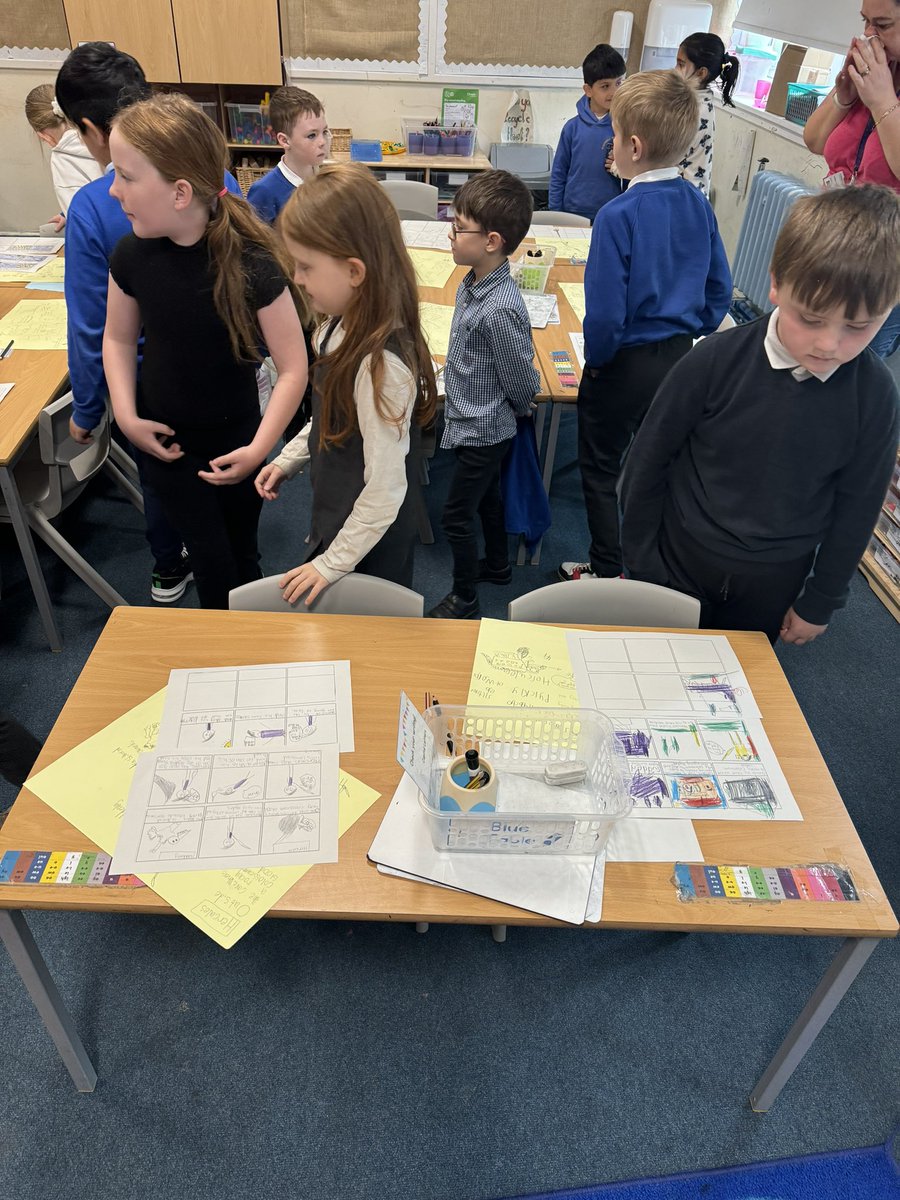 This morning p3b finished off their comics and edited them. They then had the chance to give peer feedback on everyone’s comics! 😁 <a href="/BrunstanePS/">Brunstane PS</a> #ambition #creativity