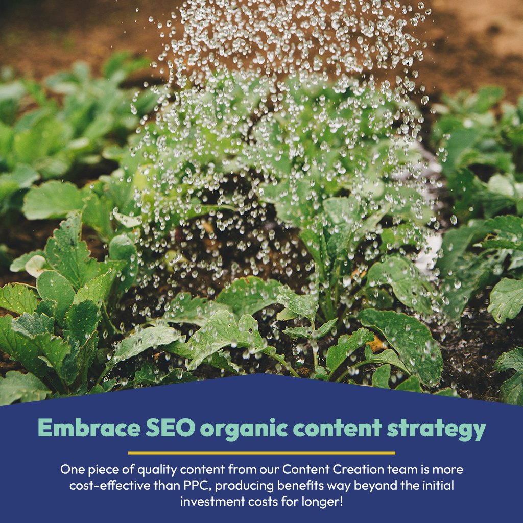 Embrace #SEO organic content strategy- a more natural approach to build #OnlineTraffic #LeadGeneration
One piece of quality content from our #ContentCreation team is more cost-effective than #PPC, producing benefits way beyond the initial investment costs!
bit.ly/3smj4iG