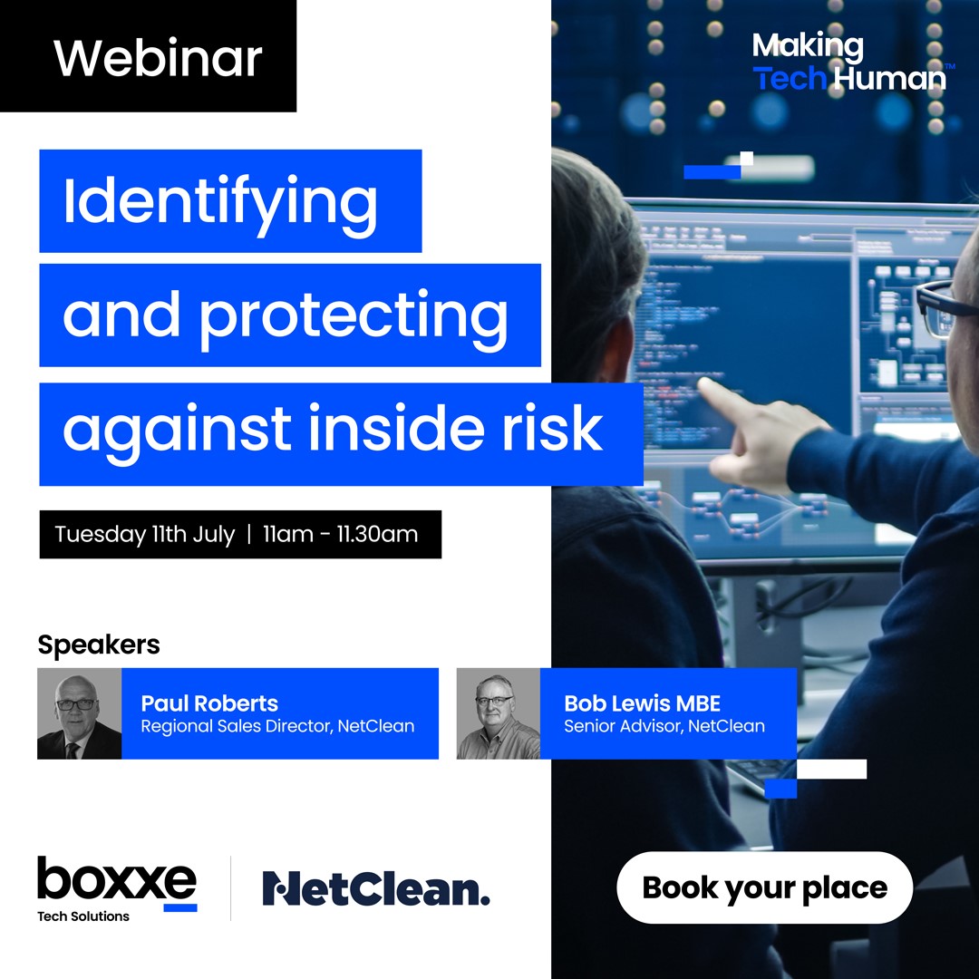 boxxe_UK's tweet image. We&apos;re on a mission with @NetClean to help CISOs protect organisations from cyber threats that other solutions overlook.

Join our webinar on 11 July to learn more - &apos;Identifying and protecting against inside risk&apos;.

🔗 streamyard.pulse.ly/e6j00y660g

#MakingTechHuman #Cybersecurity