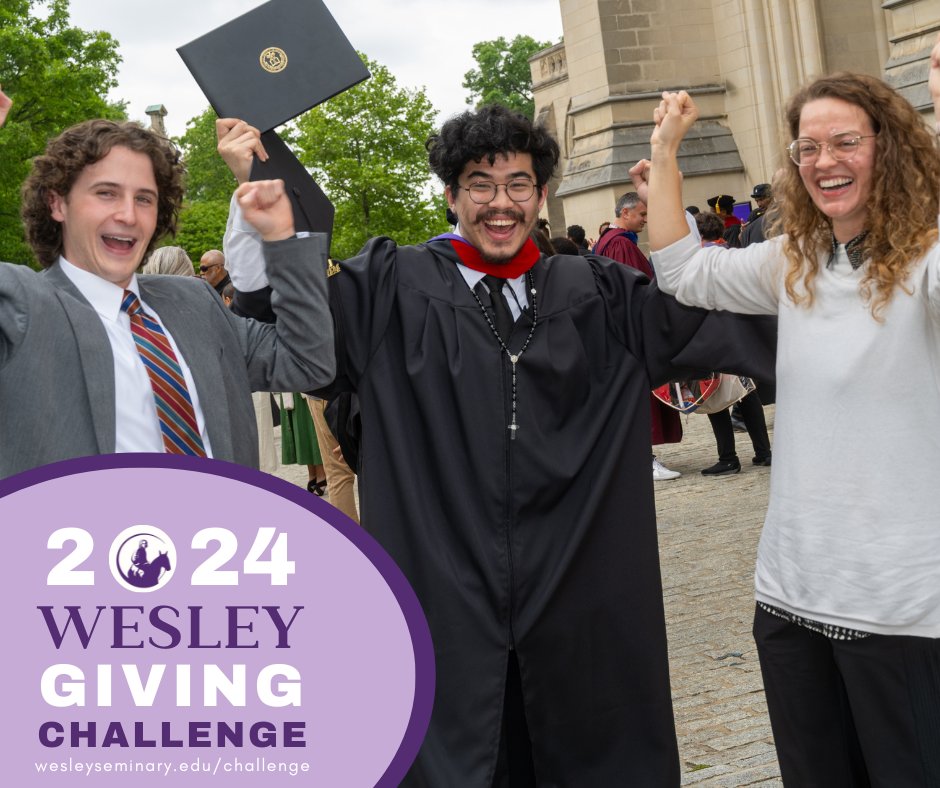 Today is the LAST day to donate to the Wesley Giving Challenge. Give by 11:59pm ET and your gift will DOUBLE. If we raise $24,000, the Wesley Board of Govorners will match it - that's $48,000! Help us reach our goal and give today at wesleyseminary.edu/challenge