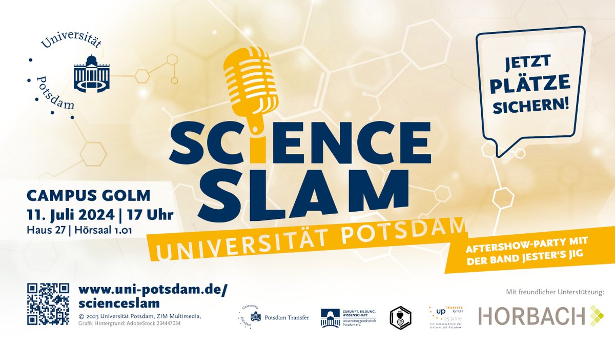PittiPots's tweet image. Herzlich willkommen zum Science Slam am 11. Juli 2024! 
Die Anmeldung läuft...
lnkd.in/eWZSDPSi 
#scienceslam #unipotsdam #uptransfer
