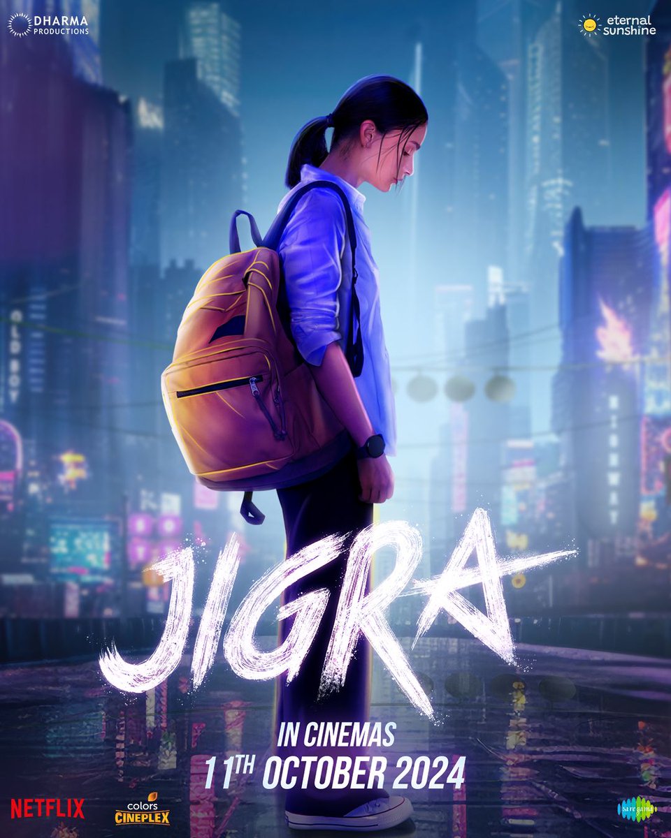 FilmyTownn's tweet photo. This October, witness the power of her courage to protect her Jigra! 

Starring Alia Bhatt &amp; Vedang Raina - #Jigra arrives in cinemas on 11th October, 2024.
 #KaranJohar @apoorvamehta18 @aliaa08 #VedangRaina @somenmishra0 @Vasan_Bala

#jigra #AliaBhatt #VedangRaina https://t.co/bwtqwwGqcJ