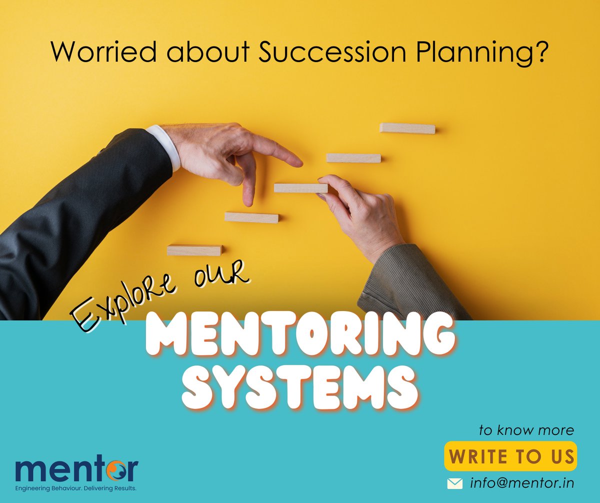 learning_mentor's tweet photo. Succession planning is an ongoing exercise through which a Leader passes on not just his skills or knowledge, but his accumulated wisdom and ethos. At Mentor, we believe that this can be achieved only through establishing Mentoring Systems within organizations.
#MentoringSystem https://t.co/H5aJ2ySV58