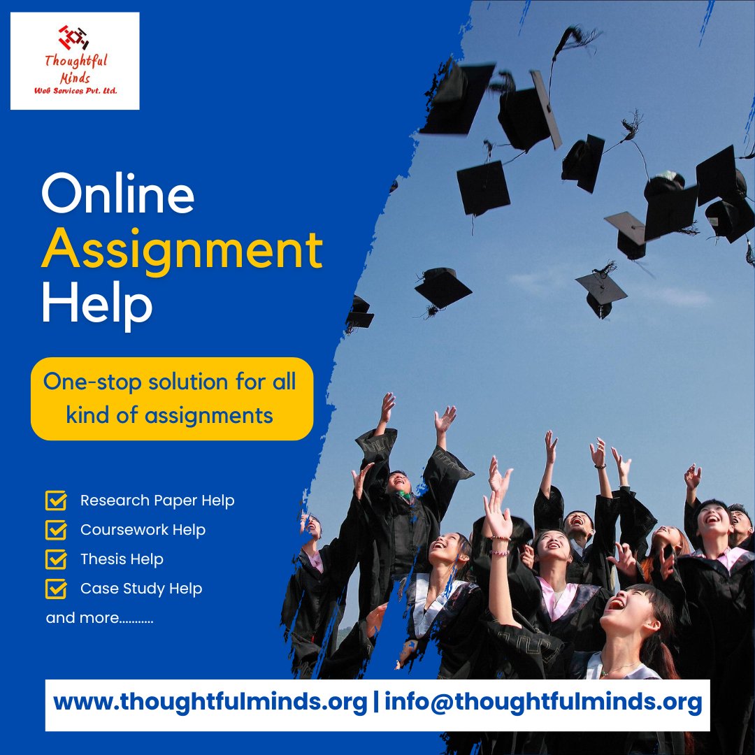 Thoughtfulminds's tweet image. Finding your college &amp;amp; university assignments difficult? Visit bit.ly/4cdKucZ or reach at info@thoughtfulminds.org for plagiarism-free, assignment paper help.
#AssignmentHelp #AssignmentWritingService #AssignmentPaperHelp #CollegeAssignmentHelp #UniversityAssignmentHelp