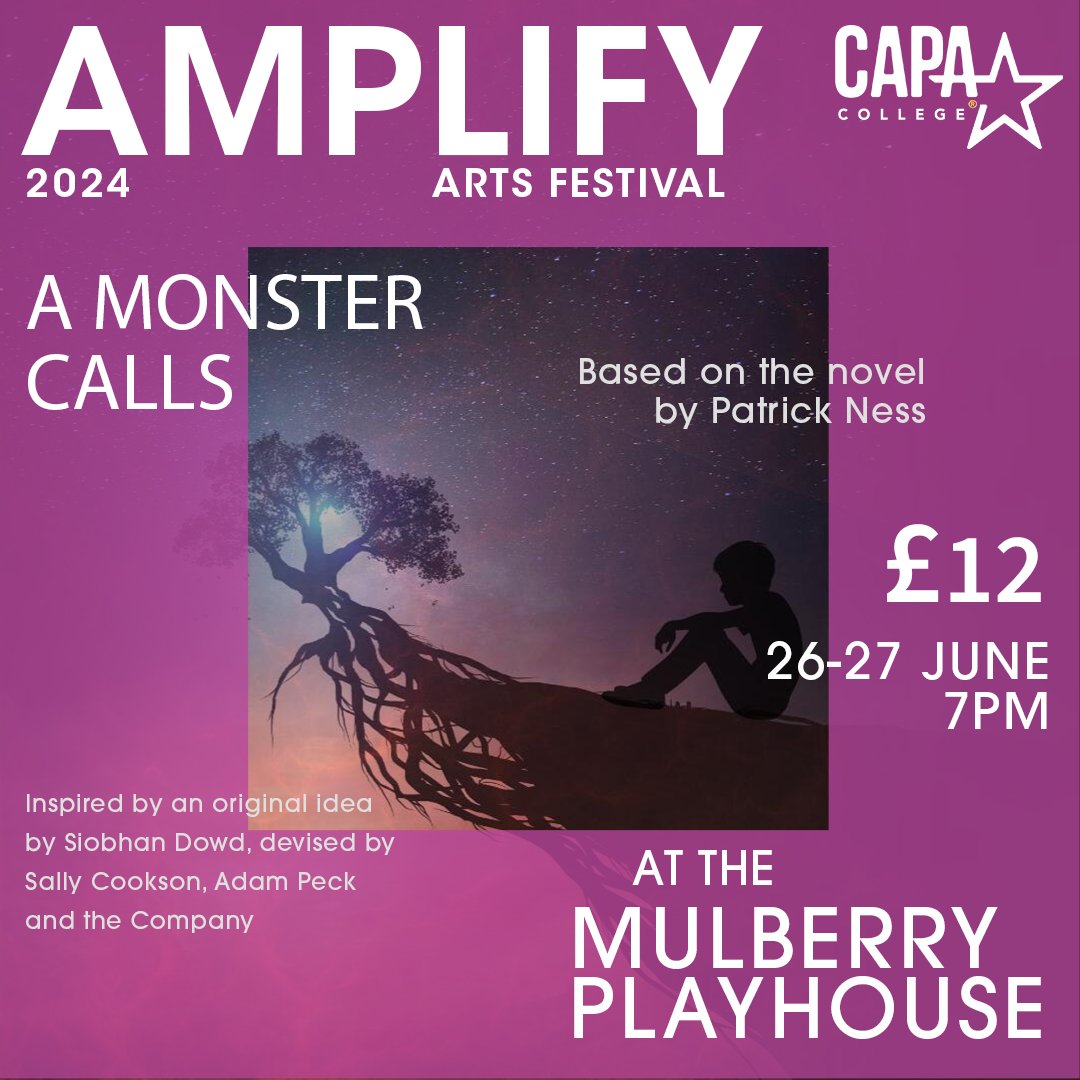 CAPACOLLEGE's tweet photo. A powerful story about growing up and the places we go to understand the world we live in, based on the fantasy novel by Patrick Ness. 🎭✨​
​
Book your tickets here:​
https://t.co/l0WOkNzLQz
​
#AMPLIFY #CAPACollege #AMPLIFYArtsFest #AMPLIFY2024 #artsfestival #artsupnorth https://t.co/MxMn4eM9cT