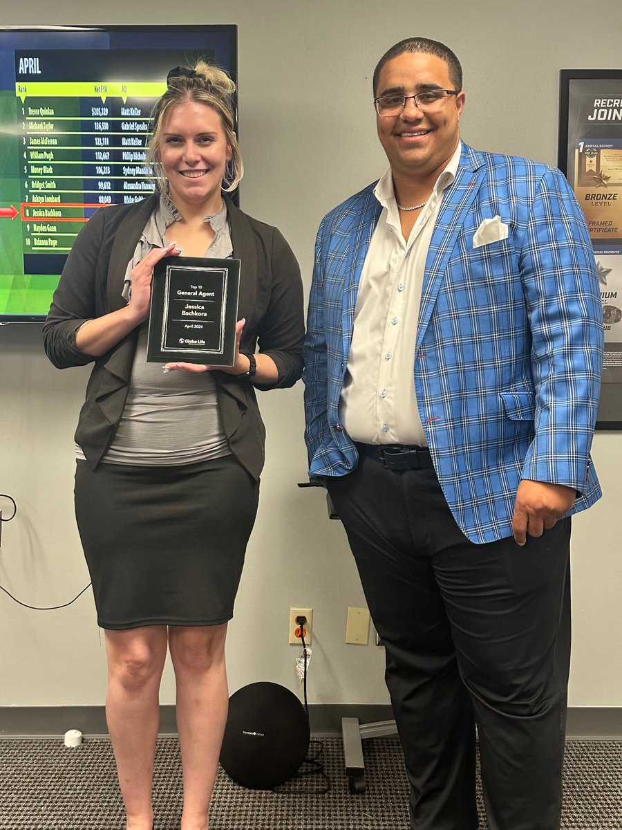 Jessica is now an Agency Director but didn't promote without making a splash first.  Her squad finished in the top 10 General Agents in the nation for the entire month of April!