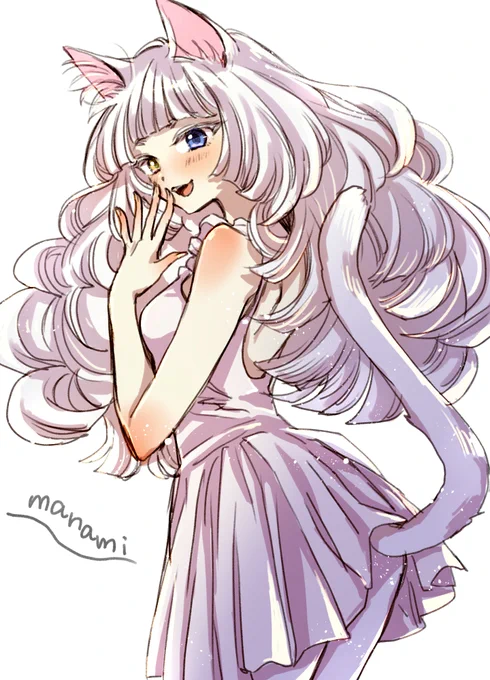 オッドアイの白猫ちゃん