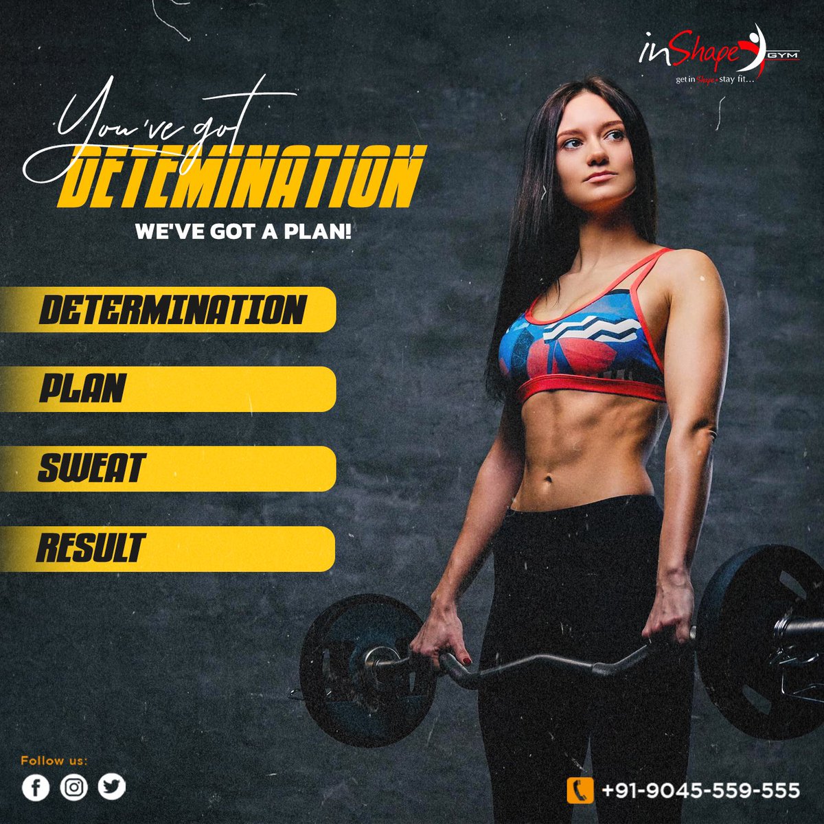 GymInshape's tweet photo. You've got the determination, we've got the plan! 💪 Let's turn your sweat into success. Join us at InShape Gym and start your fitness journey today!

📞 Call us at +91-9045-559-555
📍: Basement Sharda 
Plaza , Delhi Road (near sharda palace) Meerut

#InShapeGym #FitnessJourney https://t.co/4vtEI8fShA