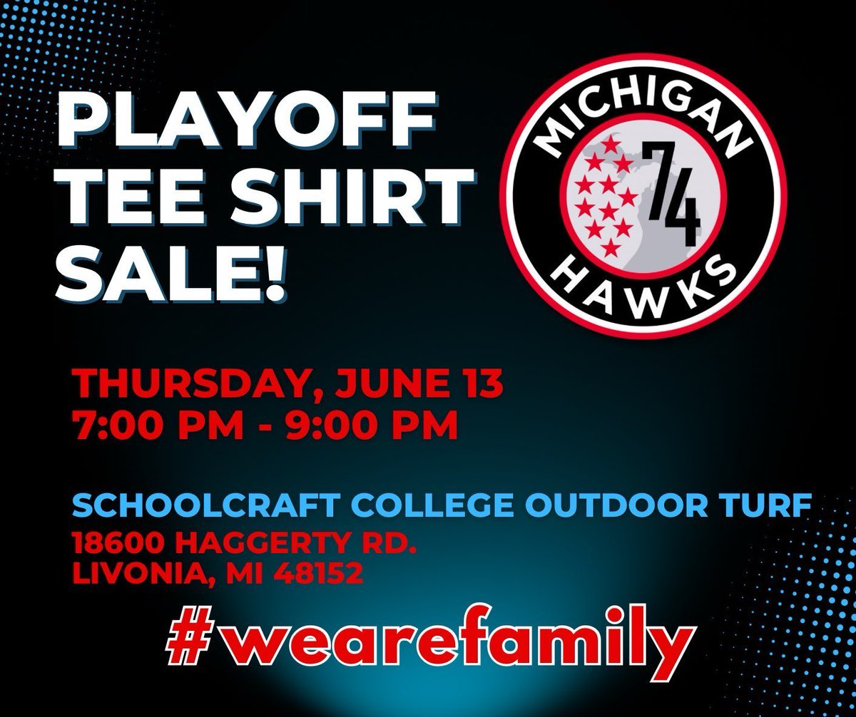 Michigan Hawks (@mihawks1974) on Twitter photo Come tonight to <a href="/schoolcraftnow/">Schoolcraft College</a> to get your <a href="/ECNLgirls/">ECNL Girls</a> playoff tees and watch the 2008 <a href="/MIHawks1974/">Michigan Hawks</a> vs <a href="/NationalsGA/">Nationals Girls Academy</a> scrimmage. <a href="/wearesoccershow/">We Are Soccer ⚽️</a> Come tonight to <a href="/schoolcraftnow/">Schoolcraft College</a> to get your <a href="/ECNLgirls/">ECNL Girls</a> playoff tees and watch the 2008 <a href="/MIHawks1974/">Michigan Hawks</a> vs <a href="/NationalsGA/">Nationals Girls Academy</a> scrimmage. <a href="/wearesoccershow/">We Are Soccer ⚽️</a>