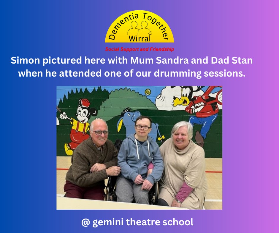 We were delighted to receive a £200 donation recently from Gemini Theatre School, made in memory of Simon Preston. Simon always had a smile on his face and loved coming to our Musical Minds sessions.