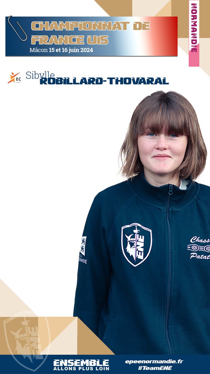 Ce week-end, Sybille Robillard sera la dernière tireuse de la Team ENE à tenter de décrocher une médaille aux Championnats de France 👊

Elle se rend à Mâcon pour disputer la "Fête de Jeunes", équivalent des Championnats de France U15  🤺🇫🇷

Allez Sybille ! 💪

⚪️🔵#TeamENE