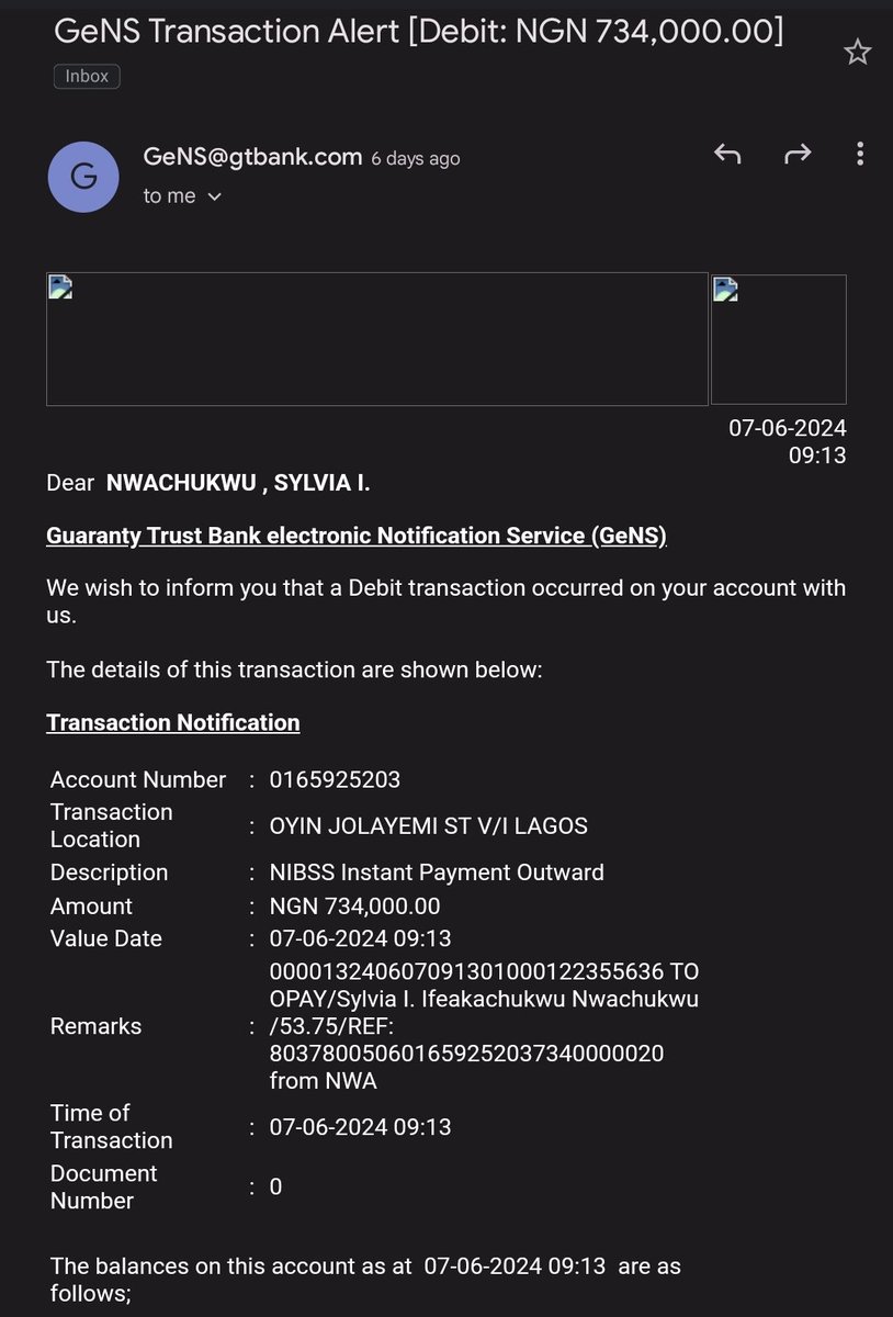 Hello Gtbank, I made a transfer of 734,000#  to my Opay account, 
The transfer was successfully from GTB but it shows  transaction failed on Opay 

Right now am yet to be credited back my money 
This happened on Friday 7th of June 2024😒 

<a href="/gtbank/">Guaranty Trust</a> <a href="/gtbank_help/">Guaranty Trust Bank Help</a>  <a href="/OPay_NG/">OPay</a>