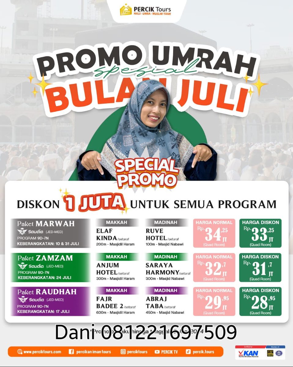 WitsqaFA's tweet photo. Yuk yang mau umrah https://t.co/J5J6eBJMKp