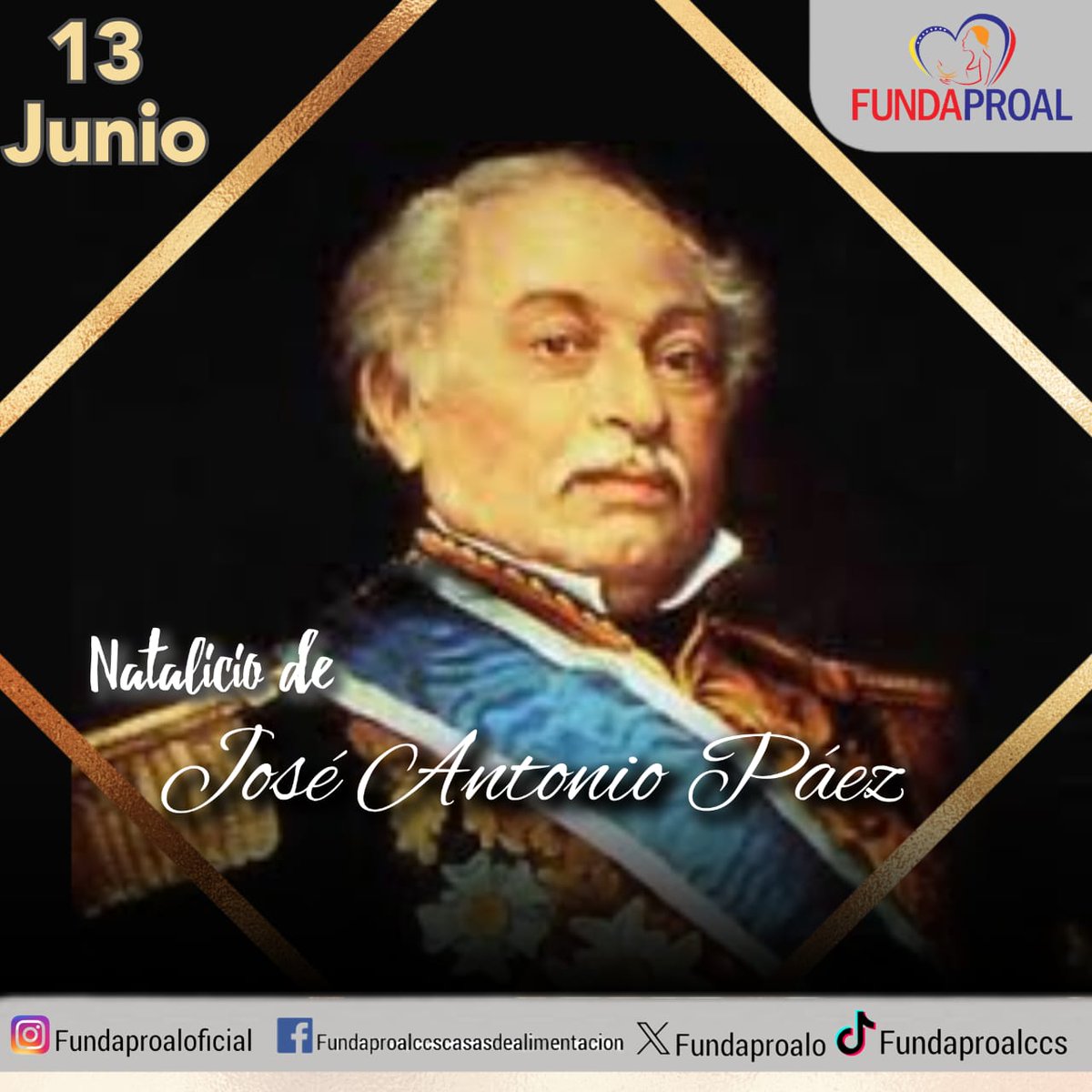 FundaproalO's tweet photo. #Efemérides 📸
Natalicio de José Antonio Páez.
@NicolasMaduro
@delcyrodriguezv
@MinAlimenVen
@LealTelleria
@PedroMelendez86
#Fundaproal #Efemérides #Venezuelapotencia https://t.co/s08qPIYe1e