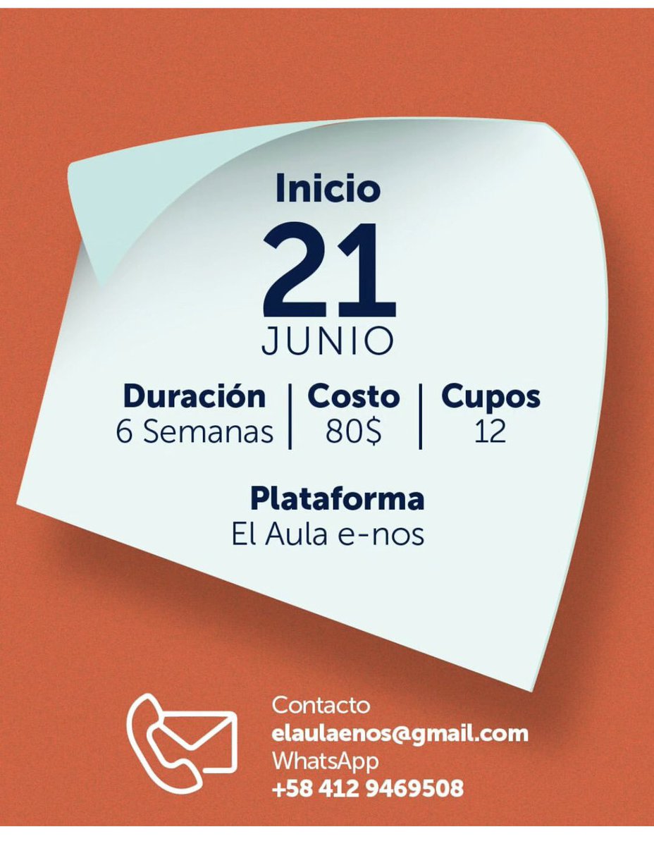 Aún hay tiempo y cupos disponibles para inscribirse en este curso, que en lo personal me ha servido muchísimo para encontrar disciplina y técnica en la redacción de historias de hechos de mi vida que he querido documentar.  Ojo que no es solamente  para periodistas:
<a href="/lavidadenos/">La Vida de Nos</a>