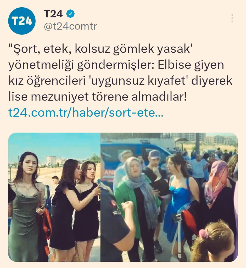 "Uygunsuz kıyafet" diyerek mezuniyet törenine almadıkları çocukların anneleri türbanlı.

Bu toplum kendi içinde çoktan barışmış aslında ama kutuplaşmadan beslenen CIAsal İslamcılar bundan memnun değiller!..