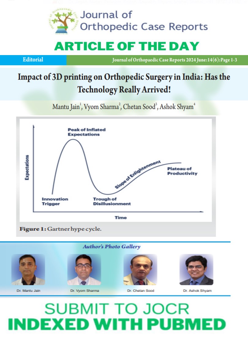 Ortho_Updates's tweet photo. 🔰JOCR   Article of the Day:
Impact   of 3D printing on Orthopedic Surgery in India: Has the Technology Really   Arrived!
🔶Read Free Full text :   https://t.co/ddMCFlaUGi
✅JOCR Now accepting Original   Articles and Case series too– https://t.co/PtndWJ51Sx https://t.co/XQhHKYW9WE