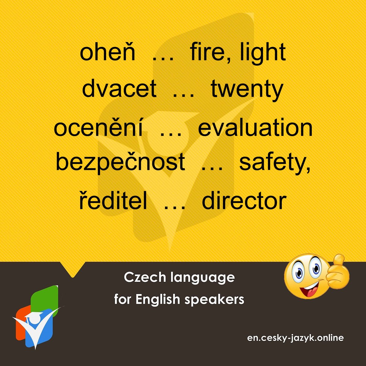 CestinaProCiz's tweet photo. 🇨🇿 5 Czech words
Try online Czech language course in English (for English speakers) for free and without any obligation.
#czechlanguage #czechphrases #czechonline #czech #czechia #vocabulary #czechvocabulary #czechwords

https://t.co/ci8skAJKCf https://t.co/ec4UKg4F9u