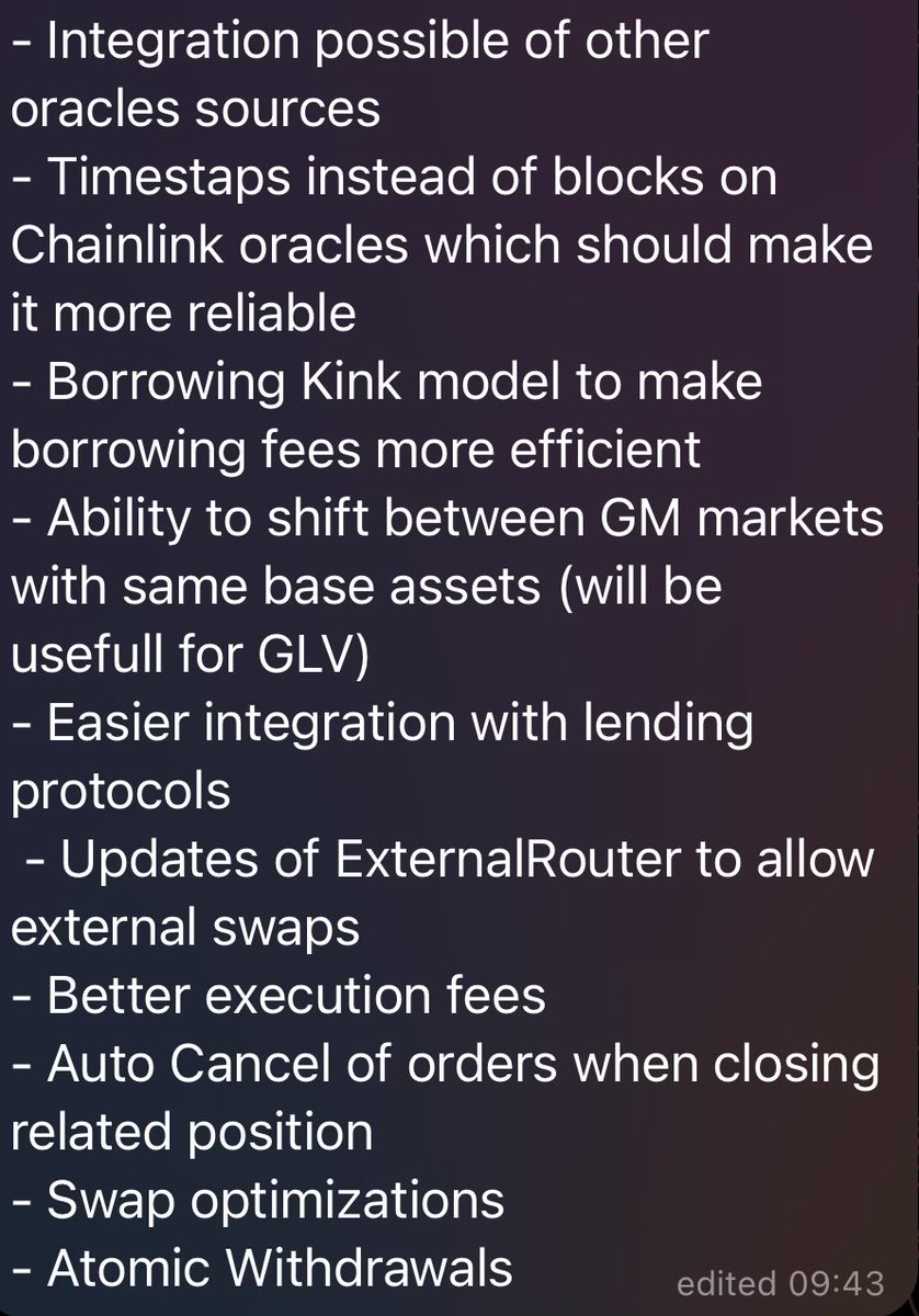 DeFiMann's tweet photo. GMX v2.1 being deployed next week

Very good summary from my man @tanoeth about main changes

Devs are devving https://t.co/Lnf3eTw5pM